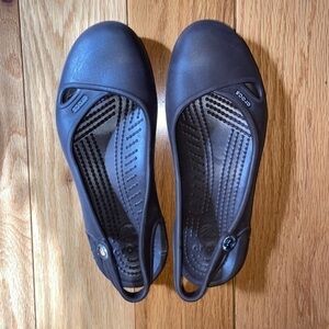 Crocs sling back Jayna jewel flats, size 6, good used condition